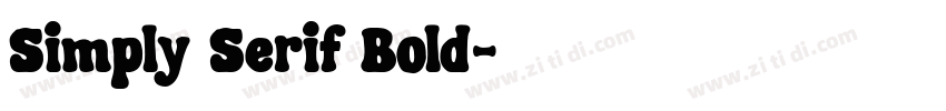 Simply Serif Bold字体转换